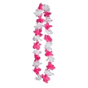 Tropical Haze Luau Party 2in Flower Petal 36in Fabric Leis, 12 Pack