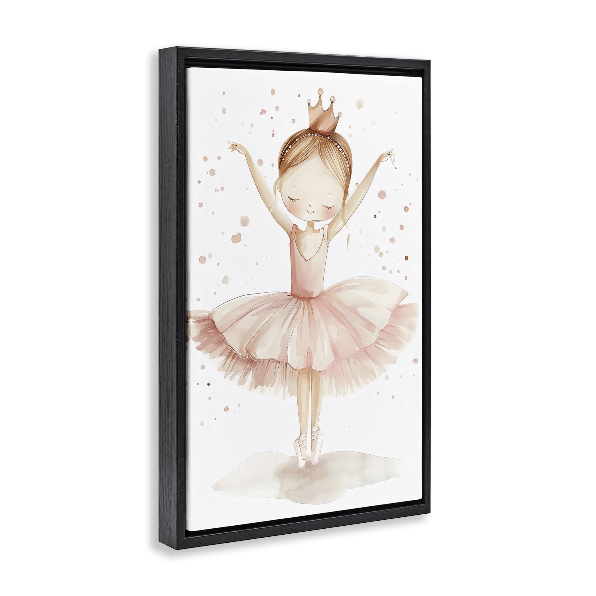 Stupell Industries Sweet Pink Tutu Black Framed Floater Canvas Wall Art, design by Creative Studio