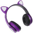 thumbnail image 1 of Wireless Cat Ear Headset Cartoon Design For Women And Teen Girls In Purple Color With Stereo Sound 1Set, 1 of 5