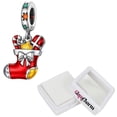 thumbnail image 2 of Accesorio navidad bota brillante XmasBoot01 5Pzas Plata S925 Chapa Colgante Fijo Bota Navideña Plata/Multicolor Caja Bla, 2 of 3