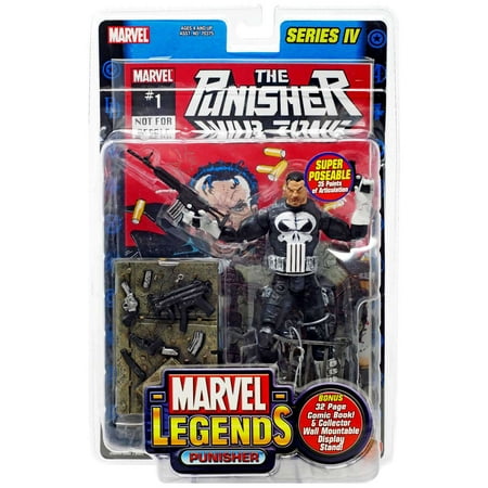 Marvel Legends Punisher Action Figure and Comic Book Series IV 2003 Marvel 70378