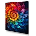 thumbnail image 2 of Designart "Colorful Floral Fractal Spiral I" Geometric Canvas Wall Art - Modern Colorful Abstract Fractal Hallway Wall Art Decor, 2 of 6