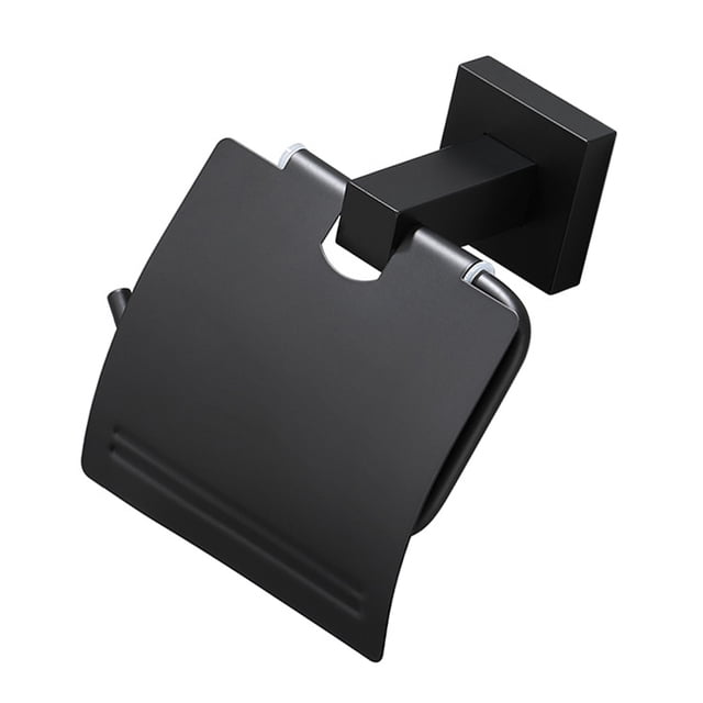 WASHWEPE 1Ud Portarrollos Simple Negro Para Papel Higiénico En Baños Y Oficinas