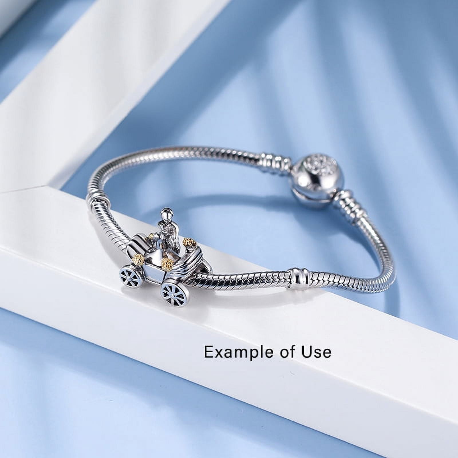 Bride Groom Carriage Wedding Charm European Bead Sterling Silver Ginger Lyne Collection