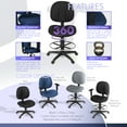thumbnail image 7 of Romig Comfort Series Swivel Fabric Computer Task Chair with Drafting Kit - Black, 7 of 7