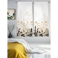 thumbnail image 3 of Cream Flowers Sheer Curtains 72 Inch Length 2 Panels Set, Country Pastoral Spring Floral Herbs Voile Window Treatment Rod Pocket Curtains Sheers Drapes for Bedroom/Living Room/Kitchen 52"x72"x2, 3 of 7
