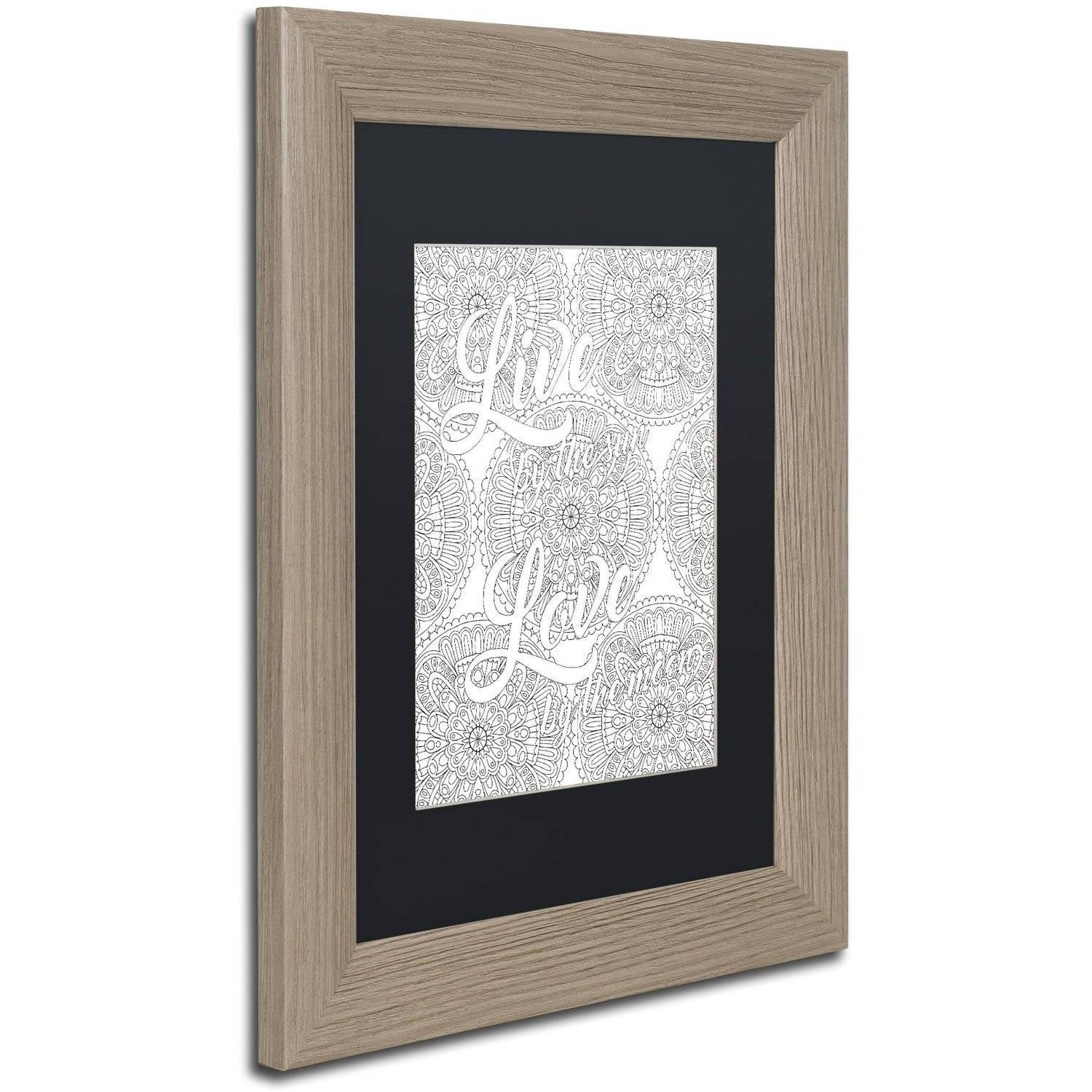 Trademark Fine Art "Inspirational Quotes 19" Canvas Art by Hello Angel, Black Matte, Birch Frame