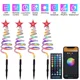thumbnail image 3 of Árbol de Navidad en espiral con luces LED, cono de estrella en la parte superior, para interiores y exteriores, luces navideñas, decoración de patios, jardines y patios, 3 of 5