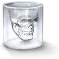thumbnail image 3 of Set Of 4 Mini 25ml Crystal Skull Shot Glass Double Layer Transparent Skull Pirate Shot Glasses Gift, 3 of 5
