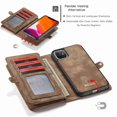 thumbnail image 5 of Dteck Detachable Slim Cover 2 in 1 Premium Leather Folio Magnetic Wallet Credit Card Slot Shock Protection Removable Carrying Cover, For iPhone 11 Pro 5.8", darkbrown, 5 of 10