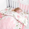 thumbnail image 3 of Juego de ropa de cama para cuna TANOFAR Floral Castle de 4 piezas para bebés y niñas, 3 of 7