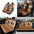 thumbnail image 2 of Jeiento Southwest Aztec Car Seat Cover Set Accessories with Steering Wheel Cover Running Horse Seat Belt Strap Pads Trash Can Rearview Mirror Cover Coasters Center Console Cover Handbrake Cover Set, 2 of 7