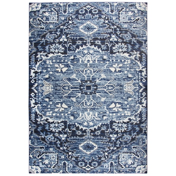 Rizzy Rugs Panache Area Rug PN6962 Light Blue Vines Lines 5' 3" x 7' 6" Rectangle