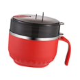 thumbnail image 5 of Fiocias Cereal Ramen Pot, Portable Noodle Pot Salad Bowl Noodle Bowl Ramen Bowl with Lid Red Double, 5 of 9
