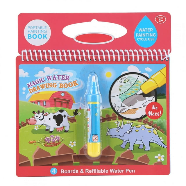 Libro de Pintura al Agua NikouMX Para Colorear Para Niños 15,5 x 19 cm