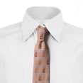 thumbnail image 2 of Floral Necktie, Warm Toned Pastel Flowers, Dress Tie, 3.7", Pale Salmon Multicolor, by Ambesonne, 2 of 3