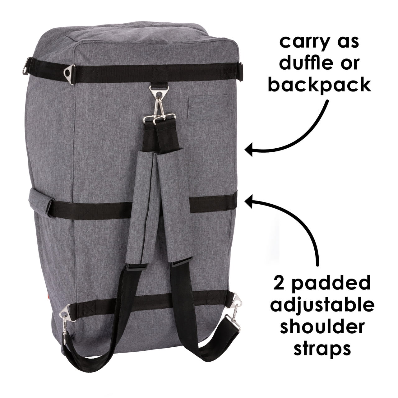Diono Radian Car Seat Travel Backpack with Padded Shoulder Straps, Gray