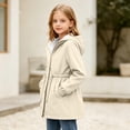 thumbnail image 4 of Edvintorg Girls Rain Jacket Long Sleeve Hooded Zip up Waterproof Rain Coat with Pocket Teens Clothes Size 5-16, 4 of 8