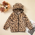 thumbnail image 5 of LRen Girls Fleece Jacket Zip Up Sherpa Coat Kids Fall Hoodie Fuzzy Sweatshirt,A-Khaki,12-24 Months, 5 of 5