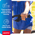 thumbnail image 3 of Huffy 16-Inch GRM Kids’ Bike, Multiple Ways to Learn: Balance Mode, Training Wheels & Standard Riding, Triple Brake System, Perfect Fit Frame, Parent Assist Handle, Fits Riders 39"–46" Tall, Ion Blue, 3 of 16