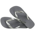 thumbnail image 4 of Havaianas Top Tiras Women's Flip Flop Sandals - Steel Grey, 6, 4 of 4