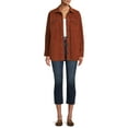 thumbnail image 2 of Time and Tru Women's Corduroy with Buttons Shacket, 2 of 5