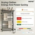 thumbnail image 6 of SIOYIE Smart Heated Towel Rack, 290W Wall-Mounted Electric Towel Warmer with Shelf, 8-Bar, Wi-Fi App Control, 1-24H Timer, 115℉-155℉, Low Carbon Steel, IPX5, Plug-in/Hardwired, Gray, 6 of 9