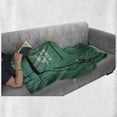 thumbnail image 6 of Teal Soft Flannel Fleece Throw Blanket, Monochrome Vintage Wooden Local Irish Pub Rustic Door with Warning Phrase Culture Photo, Cozy Plush for Indoor and Outdoor Use, 70" x 90", Teal, by Ambesonne, 6 of 6