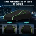 thumbnail image 3 of Cubierta para Auto SUV y Sedan,520x200x180CM Funda para Carro Impermeable,Funda para Carro con Tira Reflectante,Anti-UV para Exteriores,Incluye Cuerda Antiviento y Bolsa de Almacenamiento,Negro, 3 of 7