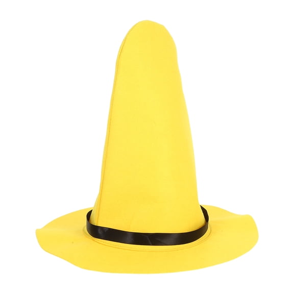 NIYANGLE Yellow Felt Wizard Hat, 1 Piece Cosplay Costume Accessory for Party, Role Play, Dress Up Costume Props