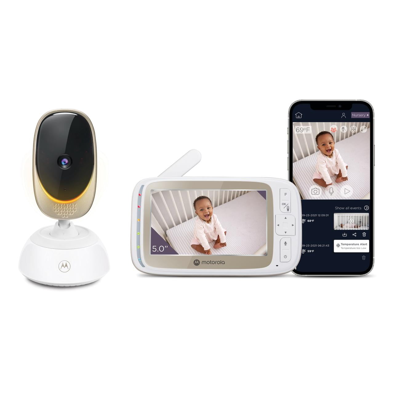 Motorola VM85 Connect 5.0" HD Wi-Fi Video Baby Monitor with Mood Light