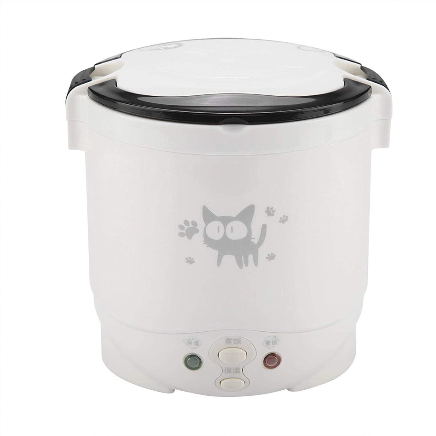 Portable Rice Cooker for Travel  12V 100W 1L Electric Multifunctional Food Steamer Lunch Box White