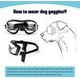 thumbnail image 5 of Gafas para perros, gafas de sol para mascotas, impermeables, resistentes al viento, protección ocular para perros grandes/medianos (transparentes), 5 of 6