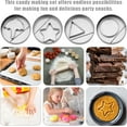 thumbnail image 7 of 12pcs Stainless Steel Game Cookie Cutters, Korean Dalgona Candy Sugar Making Tools with Umbrella, Triangle, Star, Round Biscuit Molds for Christmas, Valentine's Baking Kits, Tin Boxed Party Favors, 7 of 7