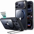 thumbnail image 1 of Funda Magnética Negra Transparente con Soporte y Control de Cámara para iPhone 17 Pro Max, 1 of 9