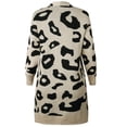 thumbnail image 3 of Oversized Women's Leopard Print Cardigan with Front Opening, 3 of 9