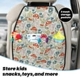 thumbnail image 5 of Xecao Garden Of Little Bunnies Pattern Car Seat Back Protector 2 Pack Large Capacity Pocket, Kick Mats Back Seat Protector, 5 of 8