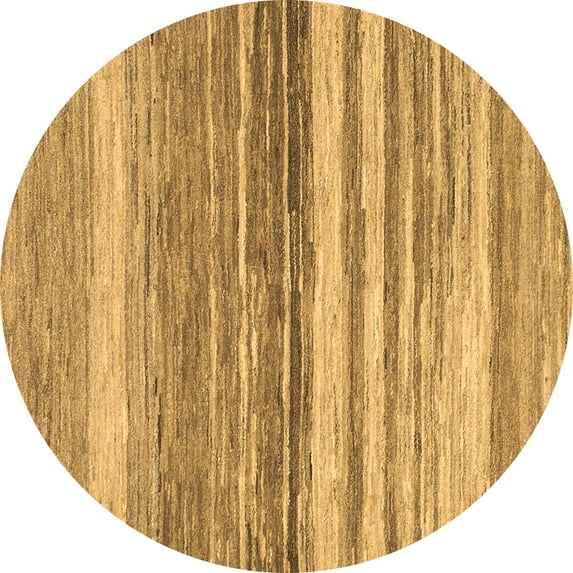 Ahgly Company Indoor Round Abstract Brown Modern Area Rugs, 3' Round