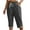 Dark Gray, variant on Womens Gym Capri Pants Casual Active Athletic Capris with Pockets Elastic High Waist Drawstring Pants