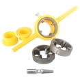 thumbnail image 1 of DYNWAVECA 6x PVC Thread Tool Tap and Die Set NPT Die Set Easy to Use 1/2", 3/4", 1" Maker Thread Pipe NPT Round Die Set Hand Tool for Home 4IN Extractor, 1 of 7