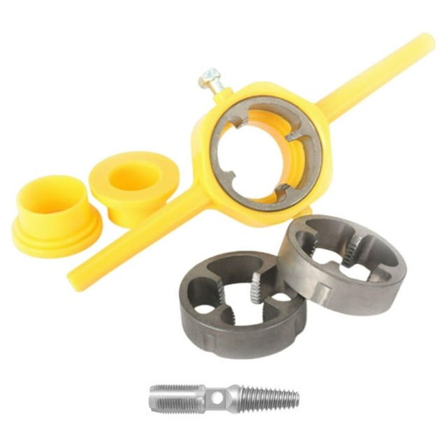 koolsoo 6 Pièces Fabricant Tuyau de Filetage NPT Ronde Die Ensemble NPT Ronde Die Ensemble Tuyau pour Hole 4IN Extracteur