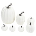 thumbnail image 4 of 7 calabazas artificiales de imitación para decoración de cosecha, accesorios para fotografía Blanco, 4 of 9
