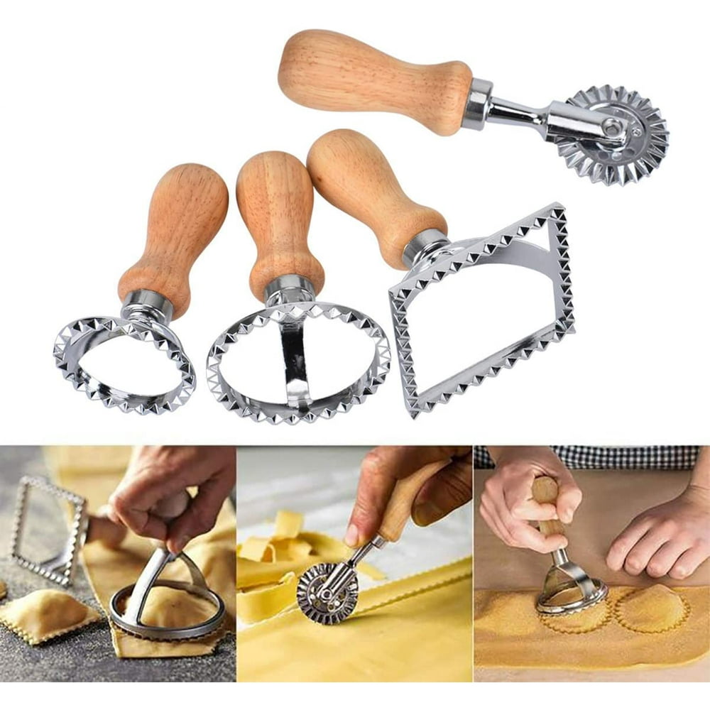 Ravioli Maker Cutter, Ravioli Cutter Stamp Set,Pasta Wheel Roller, Pasta Press Kitchen