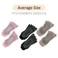 thumbnail image 2 of Muka 3-Pairs Yoga Toe Socks with Grip for Women, Non-Skid 5-Toes Separated Socks for Pilate, 2 of 6