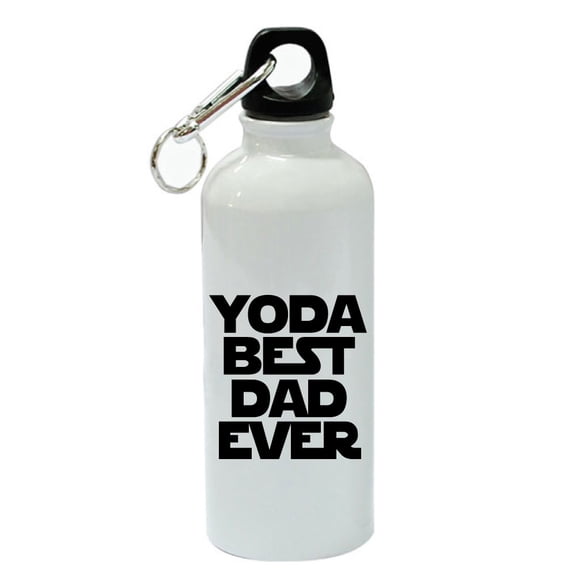 Yoda Best Dad Ever White Aluminum Sports 20 oz Water Bottle