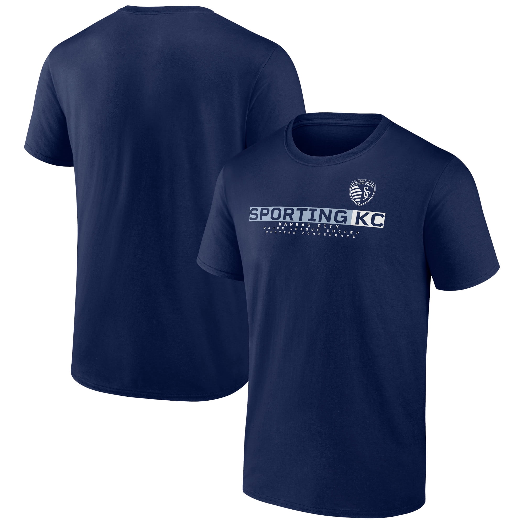 Men's Fanatics Navy Sporting Kansas City Fundamentals T-Shirt