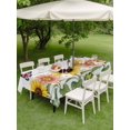 thumbnail image 4 of Outdoor Tablecloth with Umbrella Hole for Patio/Picnic/Party/Camping, Watercolor Floral Waterproof Table Cloth Rectangle Table Cover Washable, Summer Sunflowers Butterfly Rustic Wood Gray (60"x 120"), 4 of 8