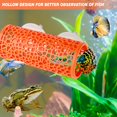 thumbnail image 4 of Aquarium Cave Betta Tunnel Abizoo, diseño de coral hueco naranja, 4 of 8