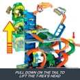 thumbnail image 5 of Hot Wheels City Ultimate T-Rex Garage with 2 Toy Cars & Storage for 50+, Race & Stunt, Dino Nemesis, 5 of 8