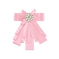 thumbnail image 1 of INSPIRE CHIC Broche de cinta preatado para mujeres con lazo de fiesta y cuentas en rosa claro, 1 of 5